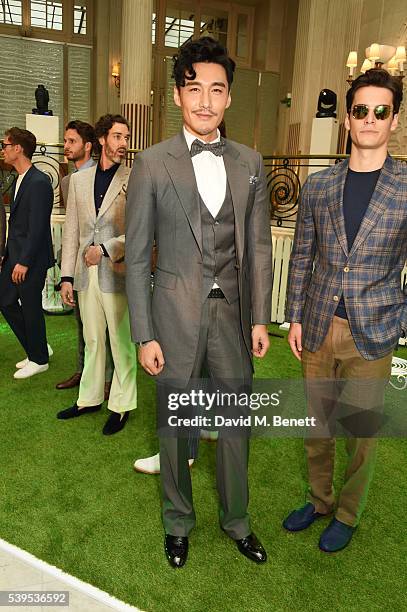 Hu Bing attends the Chester Barrie presentation during The London Collections Men SS17 on June 12, 2016 in London, England.