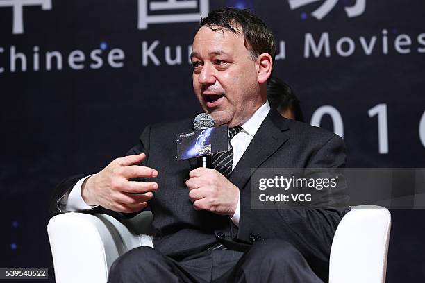 American director Sam Raimi attends the Action Movie Forum / Chinese Kung Fu Movies: Win Hearts around the World during the Jackie Chan Action Movie...
