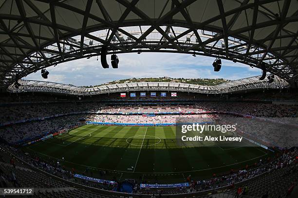 General view of the stadium prior to the UEFA EURO 2016 Group C match between Poland and Northern Ireland at Allianz Riviera Stadium on June 12, 2016...