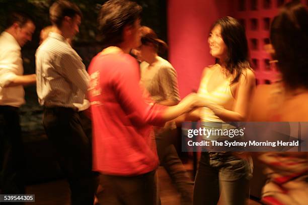 Salsa dancing at La Cita restaurant, King Street Wharf, 26 April 2005. SMH Picture by STEPHEN BACCON