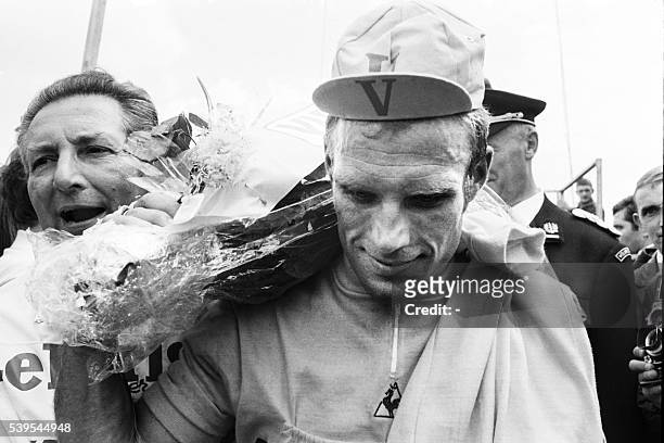 Photo taken on June 28, 1969 shows German cyclist on Rudi Altig during the Tour de France cycling race. Rudi Altig, a former world champion and who...