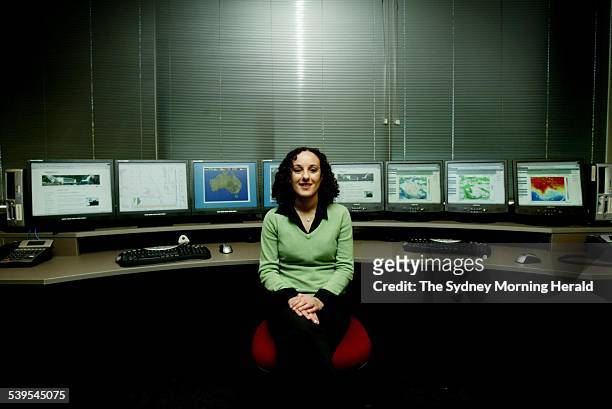 Lore Dana Angri is a meteorologist involved in cloud seeding in Cooma and works for Snow Hydro for a snow edition of Radar, 19 April 2005. SMH...