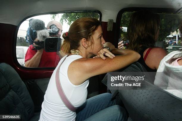 Mercedes Corby leaving the Kerobokan jail after visiting with her sister. Seen here feeling the heat of her sisters situation, 26 May 2005. THE AGE...
