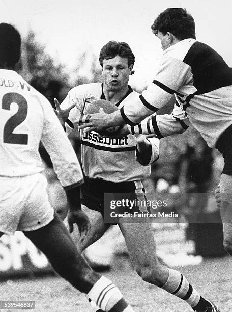 Rugby League. Cronulla v St George at Caltex Field. Picture shows Andrew Ettingshausen, 12 August 1989. SHD Picture by PALANI MOHAN