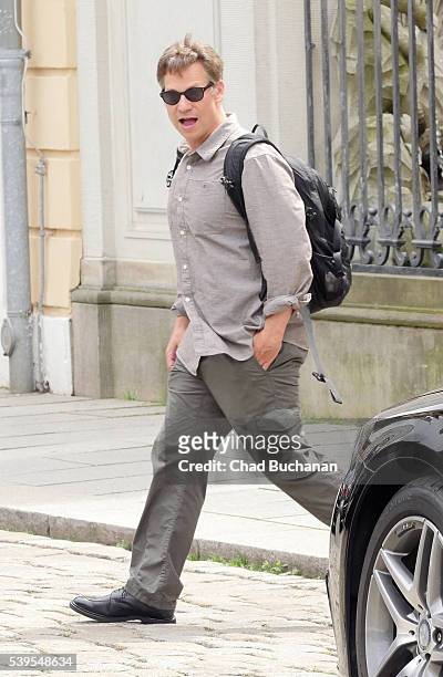 Bilderberg conference participant Richard Engel sighted departing outside Hotel Taschenbergpalais on June 12, 2016 in Dresden, Germany. Dresden is...