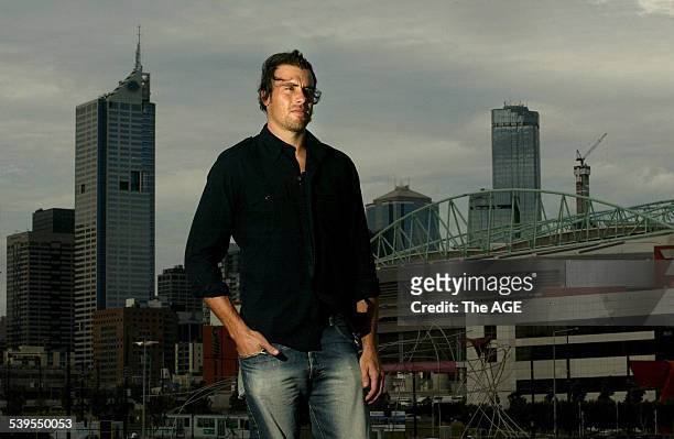 Pictured is Richmond footballer Matthew Richardson, down at Docklands on 28th April, 2005. THE AGE SPORT Picture by PAT SCALA.
