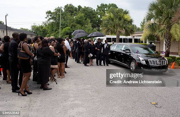 Funeral services are held for Ethel Lance, one of the nine parishioners of the historical Emanuel AME Church who were slaughtered by a racist gunman....