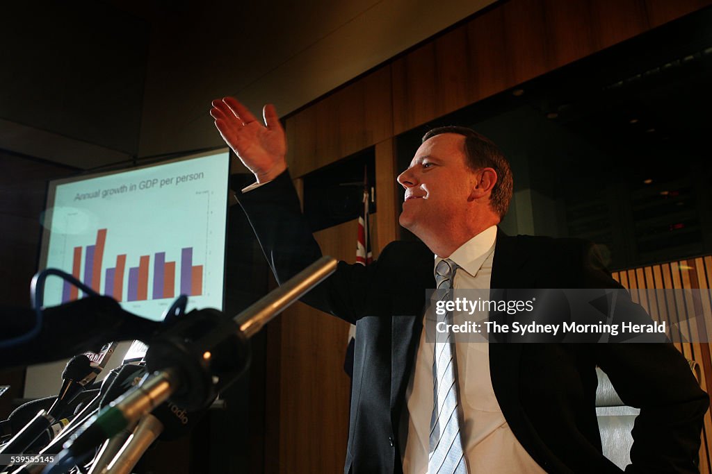 The Treasurer Peter Costello delivers his tenth budget on 10 May 2005. Mr Costel