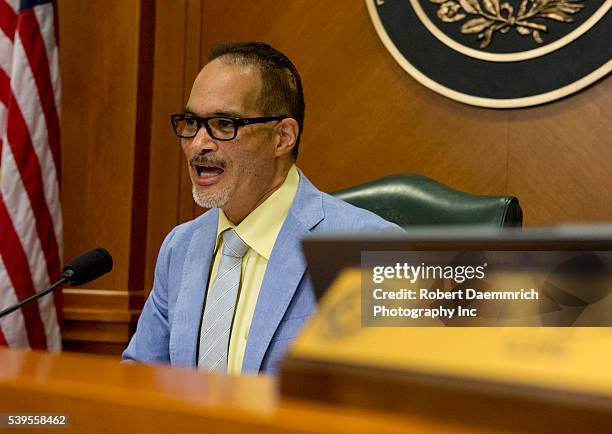 County Affairs Committee chair Garnet Coleman of Houston speaks as Texas officials continue to investigate the death of Sandra Bland, who died July...