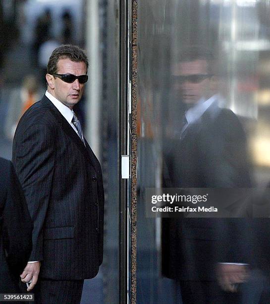 Lawyer George Defteros at the Melbourne Custody Centre to visit his client Mick Gatto who has been charged with the murder of Andrew Veniamin....