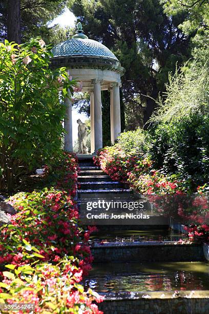 villa ephrussi de rothschild and gardens - villa ephrussi stock pictures, royalty-free photos & images