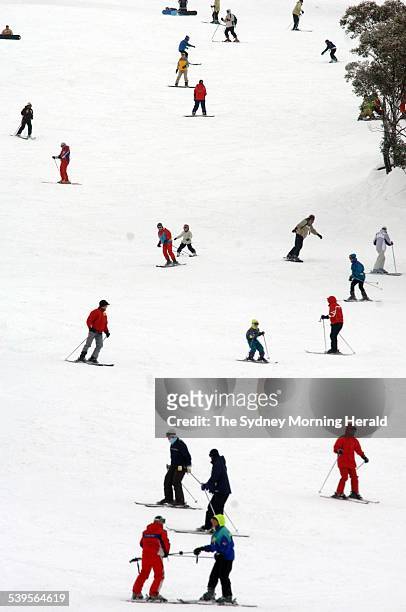 Thredbo snowfield. Taken on 24 June 2005. SMH NEWS Picture by KATE CALLAS