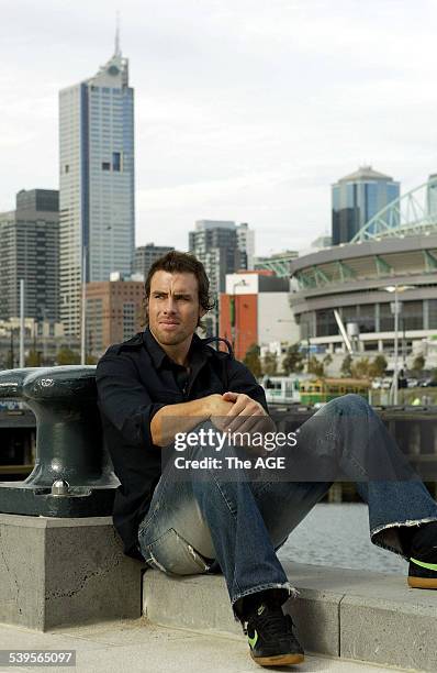 Pictured is Richmond footballer Matthew Richardson, down at Docklands on 28th April, 2005. THE AGE SPORT Picture by PAT SCALA.