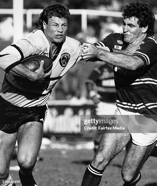 Rugby League. Manly v Cronulla at Brookvale Oval. Picture shows Andrew Ettingshausen, 7 May 1988. SHD Picture by CRAIG GOLDING