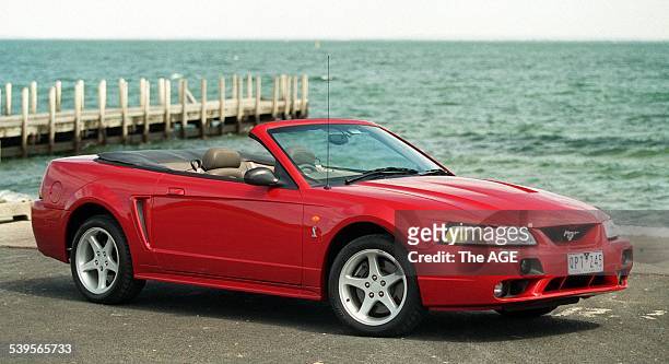 Ford Mustang convertable. 19 February 2001 THE AGE DRIVE Picture by ANDREW DE LA RUE