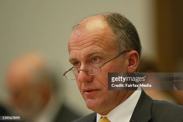 Eric Abetz in Canberra, 17 February 2005. AFR Picture by CHRIS LANE
