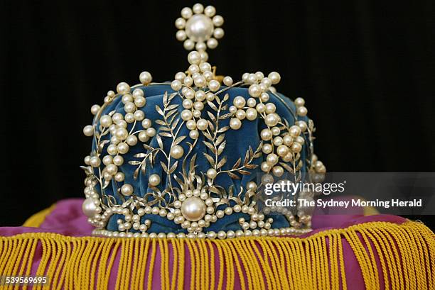 Miss Australia crown at the National Museum of Australia in Canberra where pageant memorabillia was handed over to the museum, 18 May 2005. SMH NEWS...