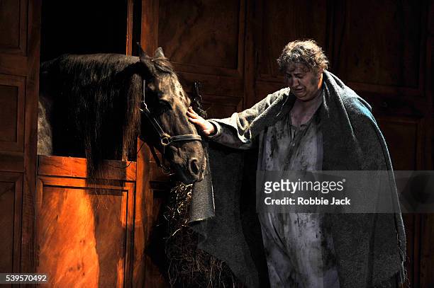 Ambrogio Maestri as Sir John Falstaff in the Royal Opera's production of Giuseppe Verdi's Falstaff directed by Robert Carsen and conducted by Michael...