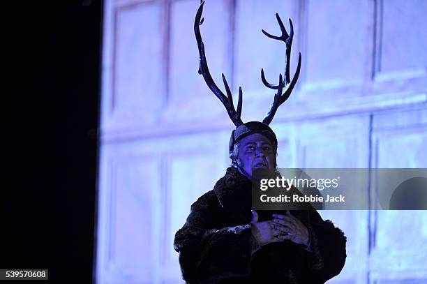 Ambrogio Maestri as Sir John Falstaff in the Royal Opera's production of Giuseppe Verdi's Falstaff directed by Robert Carsen and conducted by Michael...