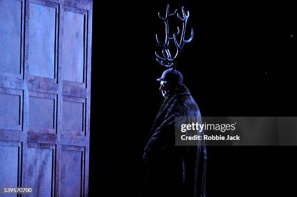 Ambrogio Maestri as Sir John Falstaff in the Royal Opera's production of Giuseppe Verdi's Falstaff directed by Robert Carsen and conducted by Michael...