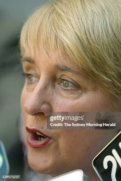 Deputy Labor leader Jenny Macklin holds a press conference on proposals to establish a national year 12 exam.at Parliament House on 7 February 2005....