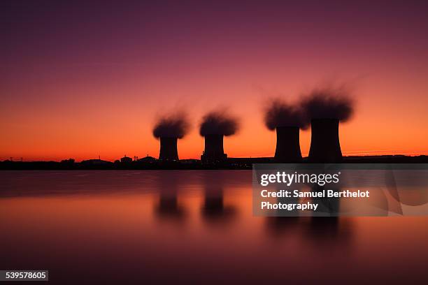 cattenom nuclear power station - french nuclear stock pictures, royalty-free photos & images