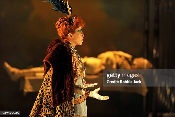 Rebecca Bottone as Queen Tye in the English National Opera's production of Philip Glass's Akhnaten directed by Phelim McDermott at the London...