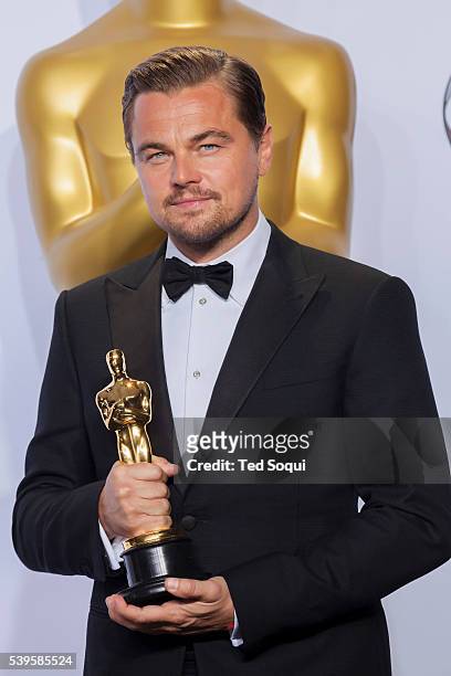 88th Academy Awards press room Actor in a leading role winner Leonardo DiCaprio for the film "The Revenant."