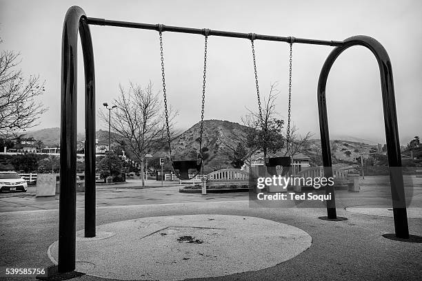 An empty public park. The Porter Ranch area of Los Angeles is now a ghost town. Over 2500 residents have moved out due to a massive natural gas leak...