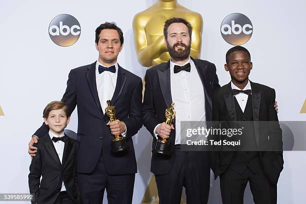 88th Academy Awards press room Best live action short winners Benjamin Cleary and Shan Christopher Ogiluy for the film "Stutterer."