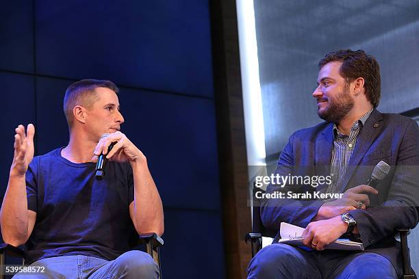 Actor Brendan Fehr and Got Your 6's Bill Rausch attend Sony Pictures Television's Q&A at the ATX Television Fesitval on June 12, 2016 in Austin,...