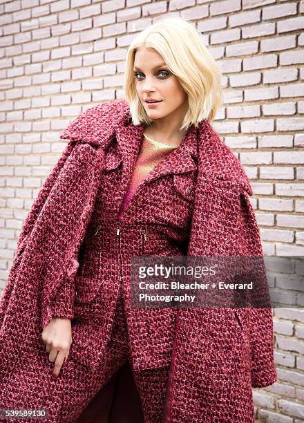 Model Jessica Stam poses at a fashion shoot for Harper's Bazaar Russia on May 3, 2014 in New York City. COVER IMAGE.