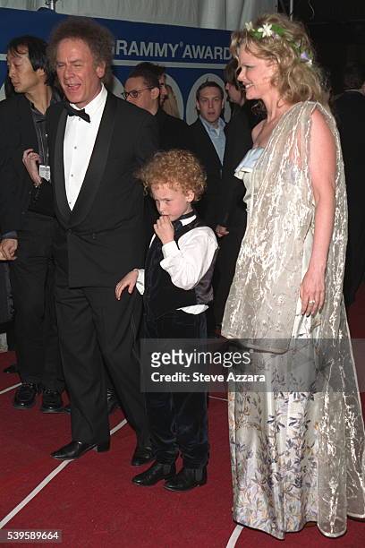 Art Garfunkel and his wife Kim and their son James arrive at the Radio City Music Hall.