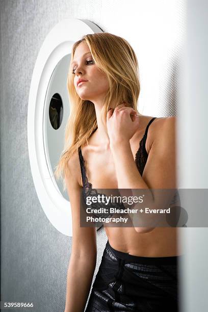 Model Erin Heatherton is photographed for Esquire Mexico on September 21, 2013 in New York City. Styling: Erin McSherry; Makeup: Hung Vanngo; Hair:...