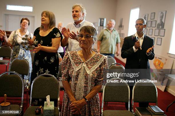 Waco survivor Ofelia Santoyo, who lost her daughter and five grand children in the April 19th, 1993 fire, attends a Branch Davidian worshipper...