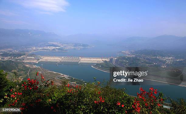 Aerial view of the Three Gorges dam in Yichang, Hubei province, central China 21th April 2015.China's top economic planner will cut the prices of...