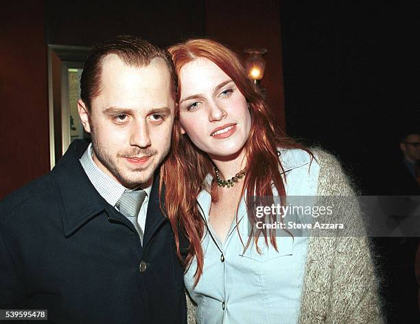 Actor Giovanni Ribisis with his wife Mariah O'Brien.