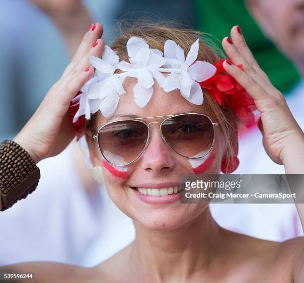 Polish fans during the UEFA Euro 2016 Group C match between Poland and Northern Ireland at Stade de Nice on June 12, 2016 in Nice, France.