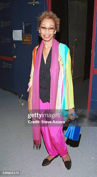 Altovise Davis, wife of Sammy Davis Jr., backstage at Westbury Music Fair.