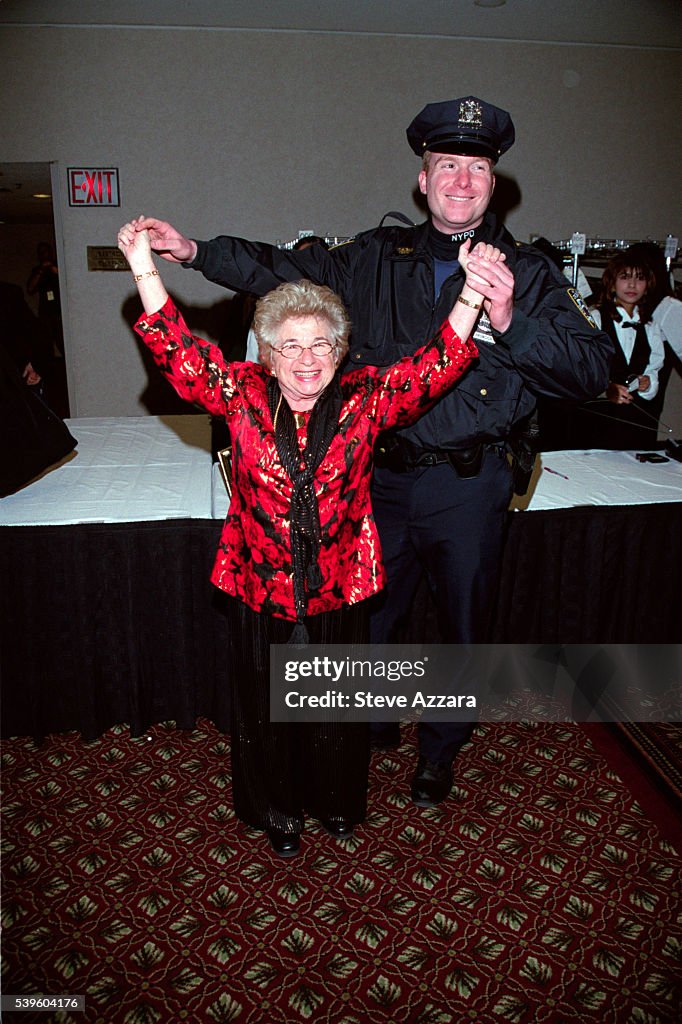 Officer Ruth Dr. Ruth with an NYPD officer at the G&P Foundation for Cancer... News ...