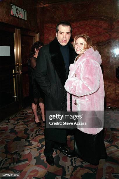 Chazz Palminteri and a guest attend HBO's 'The Sopranos' premiere at Radio City Music Hall.