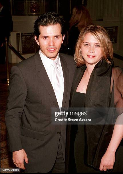 John Leguizamo and his wife arrive at the American Museum of the Moving Image salute to Julia Roberts at the Waldorf Astoria in New York City.