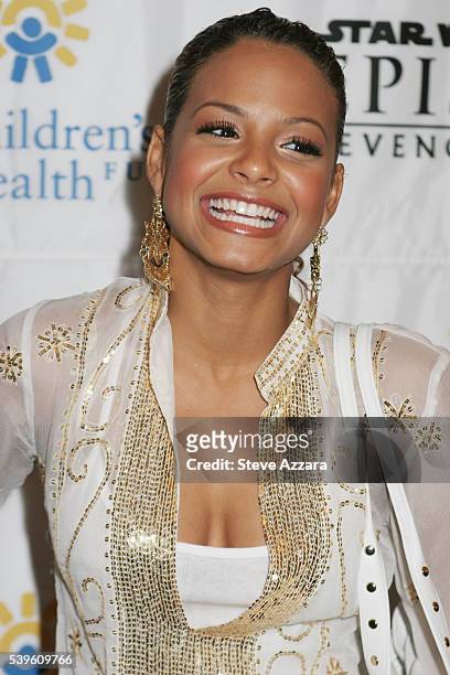 Singer Christina Milian at the New York benefit premiere of "Star Wars: Episode III - Revenge of the Sith" held at the Zeigfeld Theater, to benefit...