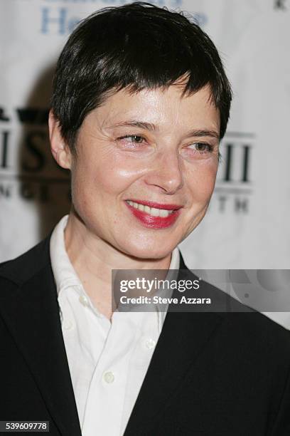 Isabella Rossellini at the New York benefit premiere of "Star Wars: Episode III - Revenge of the Sith" held at the Zeigfeld Theater, to benefit the...