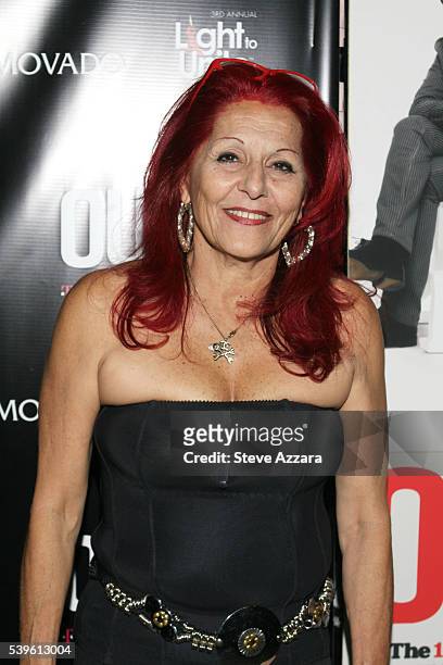 Costume Designer Patricia Field at Out Magazine honors 100 most influential people in gay culture at Out 100 Awards in New York City.