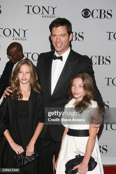 Harry Connick Jr. And his daughters arrive for the 61st Annual Tony Awards at Radio City Music Hall in New York, New York.