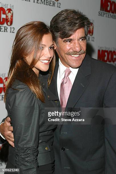 Geraldo Rivera and his new wife at the premiere of "Once Upon A Time In Mexico."