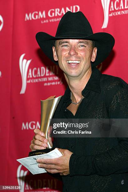 Kenny Chesney in the press room at the 41st Annual Academy of Country Music Awards held at the MGM Grand. Chesney won the Entertainer of the Year...