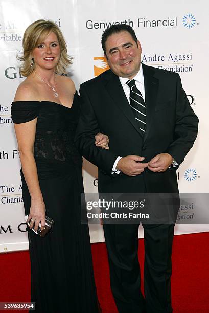 Chef Emeril Lagasse and wife Alden Lovelace arrive at the Andre Agassi Charitable Foundation's 11th Annual "Grand Slam For Children" concert...