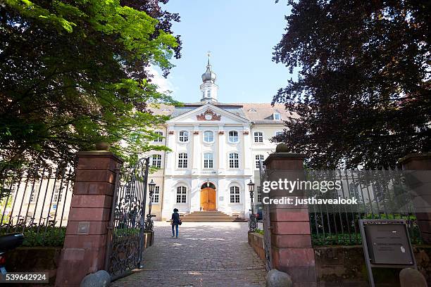 courtyard and carolinum of university heidelberg - heidelberg germany stock pictures, royalty-free photos & images